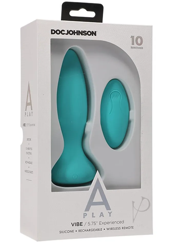 A Play APlay Vibe Experienced Anal Plug with Remote Control Teal Male Sex Toys A Play APlay Vibe Experienced Anal Plug with Remote Control Teal Male Sex Toys