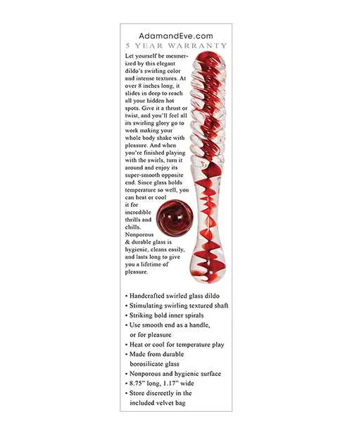 Adam And Eve Adam Eve Eves Sweetheart Swirl Glass Dildo ClearRed Dildos