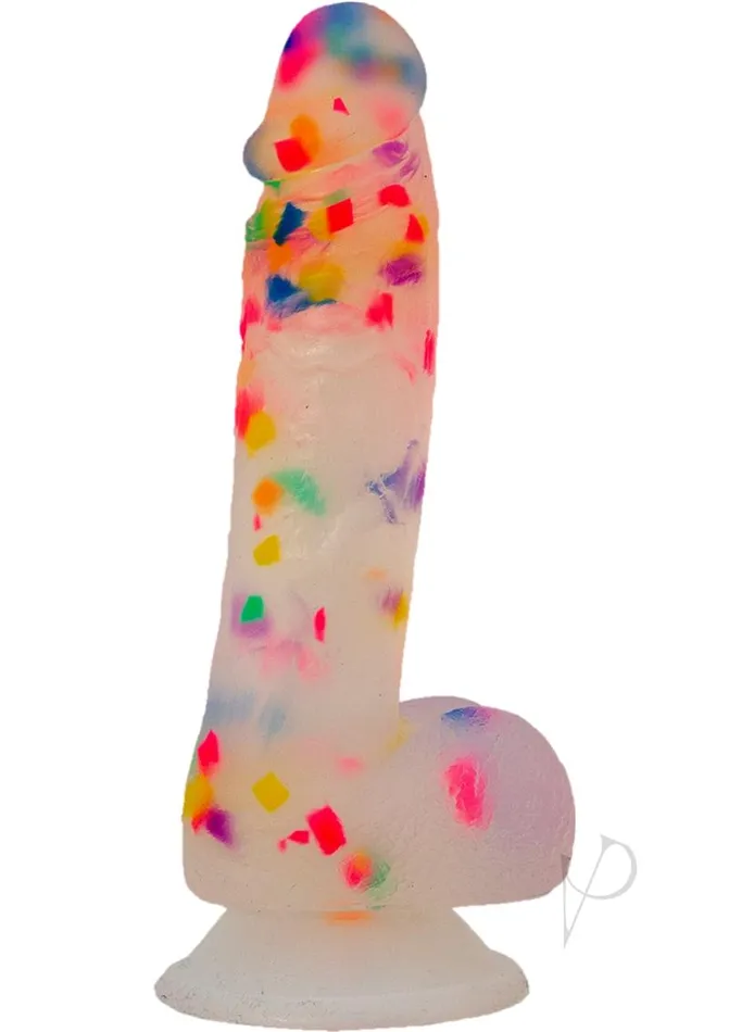 Addiction Addiction Party Marty Silicone Dildo with Balls 75in Multicolor Dildos