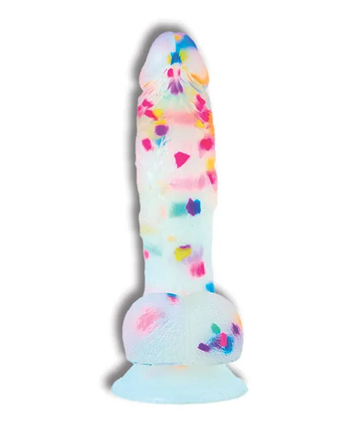 Addiction Addiction Party Marty Silicone Dildo with Balls 75in Multicolor Dildos