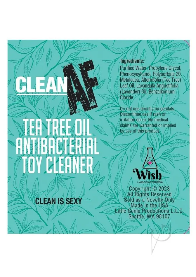 Af Clean AF Sex Toy Cleaning Spray 2oz Tea Tree Couples Af Clean AF Sex Toy Cleaning Spray 2oz Tea Tree Couples