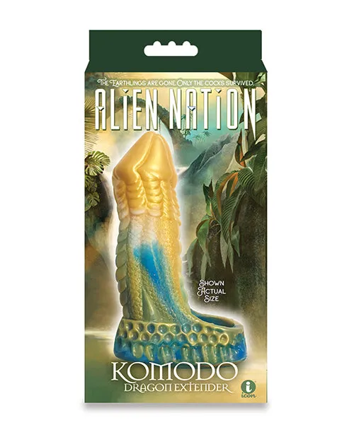 Alien Nation Komodo Silicone Extender GreenGold Alien Nation Dildos