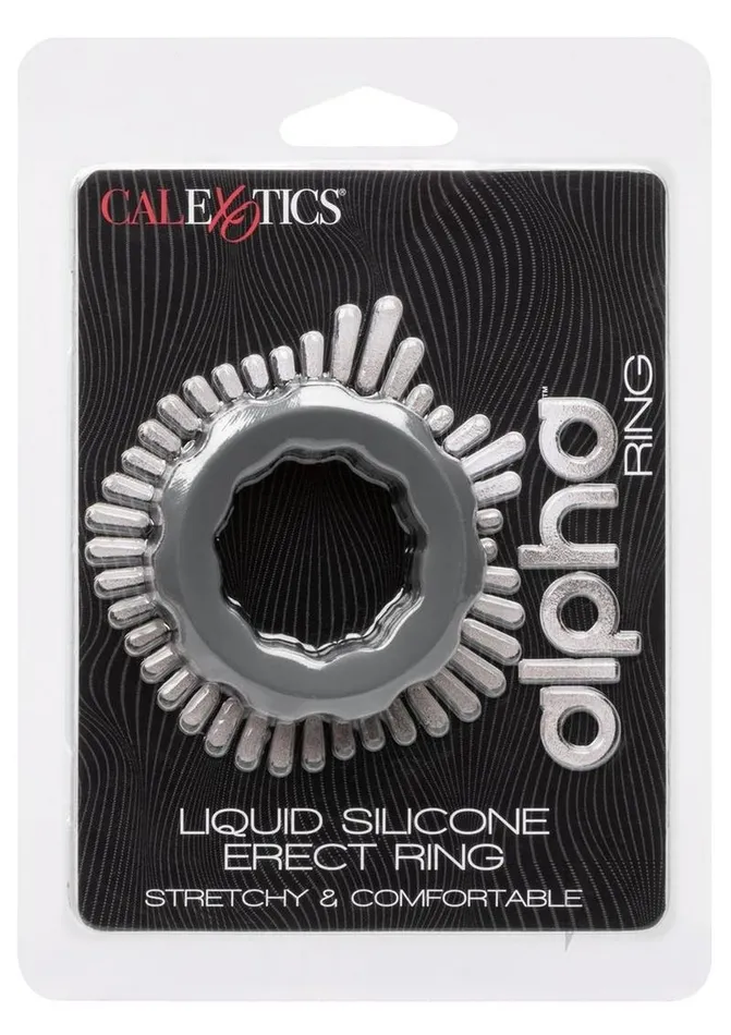 Alpha Male Sex Toys Alpha Liquid Silicone Erect Ring Grey