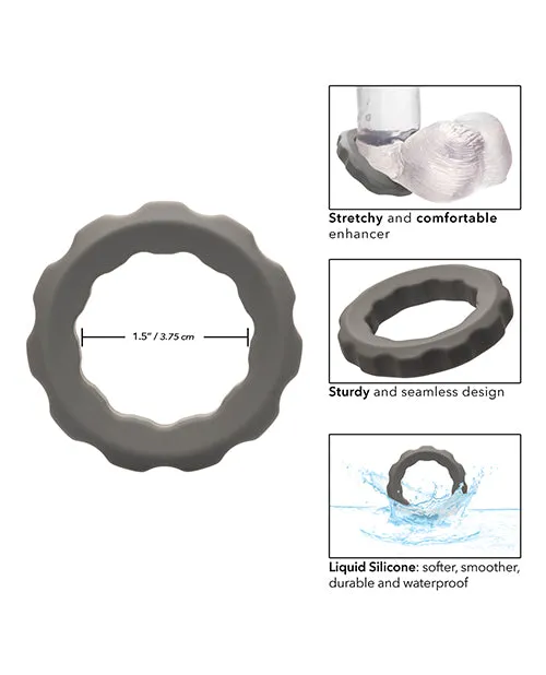 Alpha Male Sex Toys Alpha Liquid Silicone Erect Ring Grey