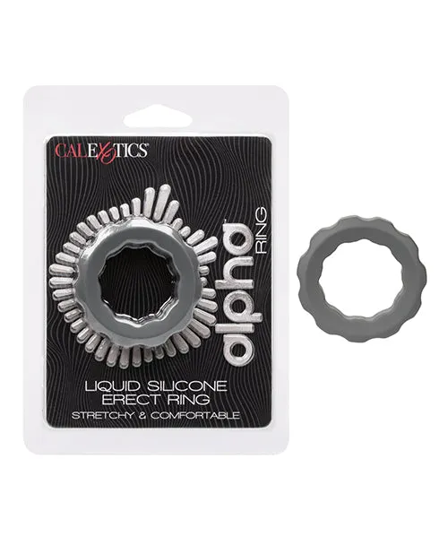 Alpha Male Sex Toys Alpha Liquid Silicone Erect Ring Grey