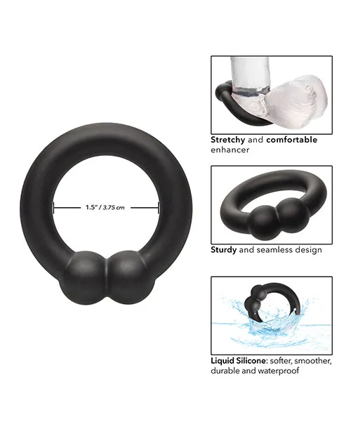 Alpha Male Sex Toys Alpha Liquid Silicone Muscle Ring Black