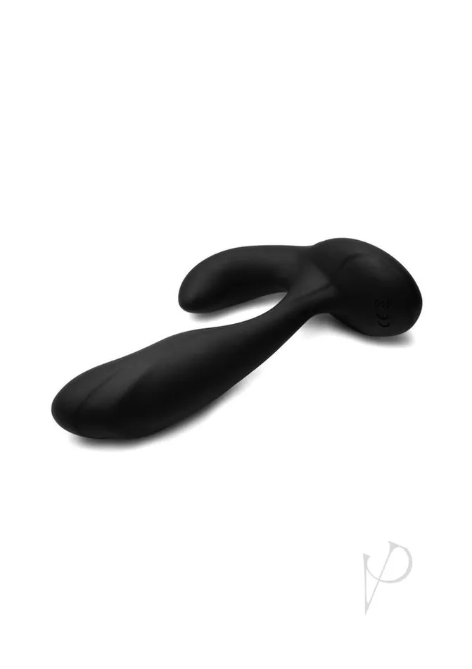 Alpha Pro Male Sex Toys AlphaPro Bendable Prostate Stimulator with Stroking Bead and Remote Control Black