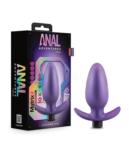 Anal Adventures Anal Adventures Matrix Exceisor Plug Rechargeable Silicone Anal Plug Astro Violet Anal