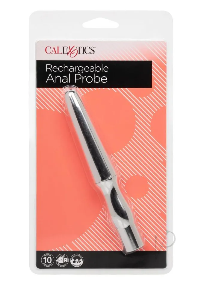 Anal Anal Anal Toys Rechargeable Silicone Anal Probe Silver