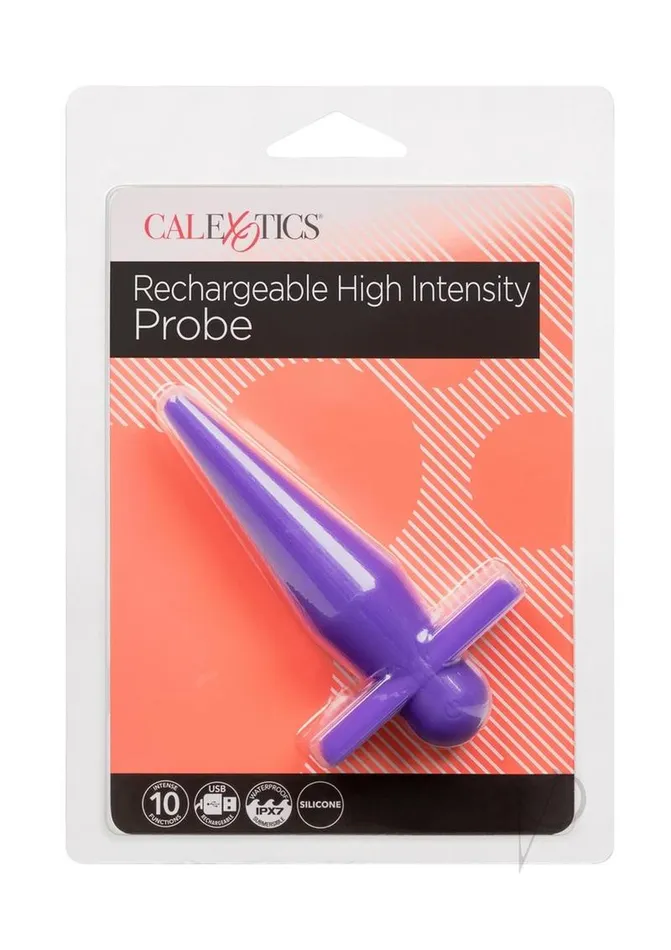Anal Anal Anal Toys Rechargeable Silicone High Intense Probe Purple