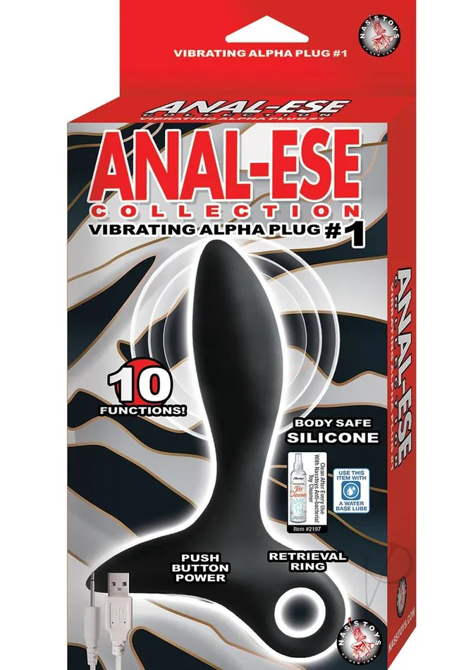 Anal Anal Ese AnalEse Collection Rechargeable Vibrating Silicone Alpha Plug 1 Black Anal Anal Ese AnalEse Collection Rechargeable Vibrating Silicone Alpha Plug 1 Black