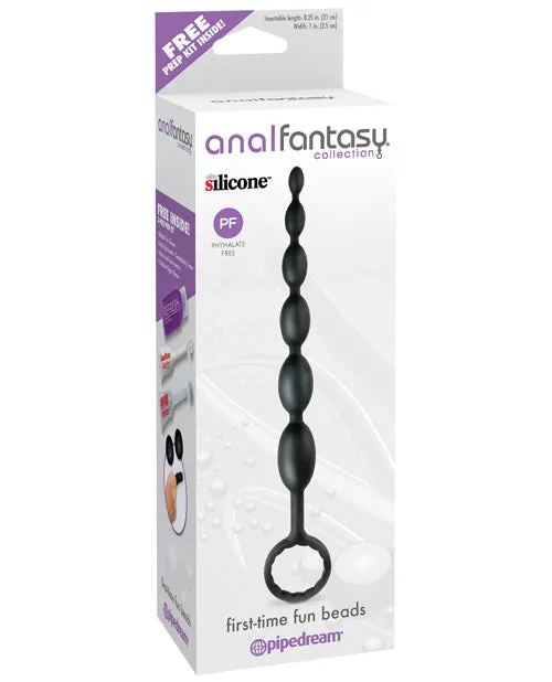 Anal Anal Fantasy Collection Anal Fantasy Collection Silicone First Time Fun Beads 825in Black