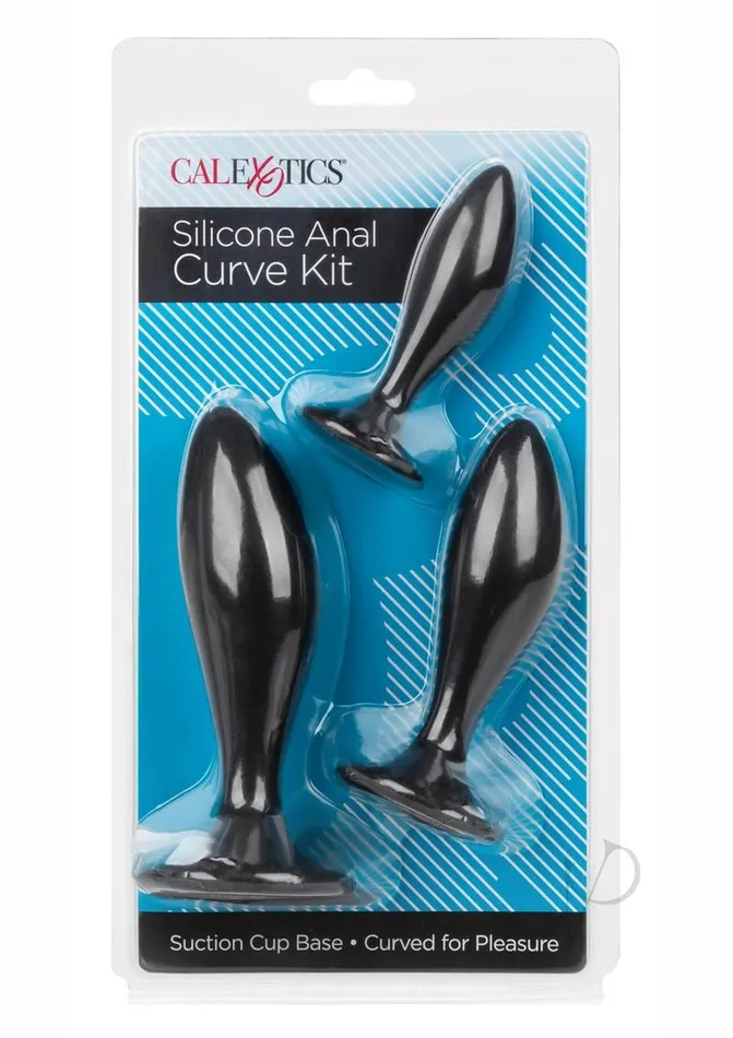 Anal Anal Silicone Anal Curve Kit 3 piece Black