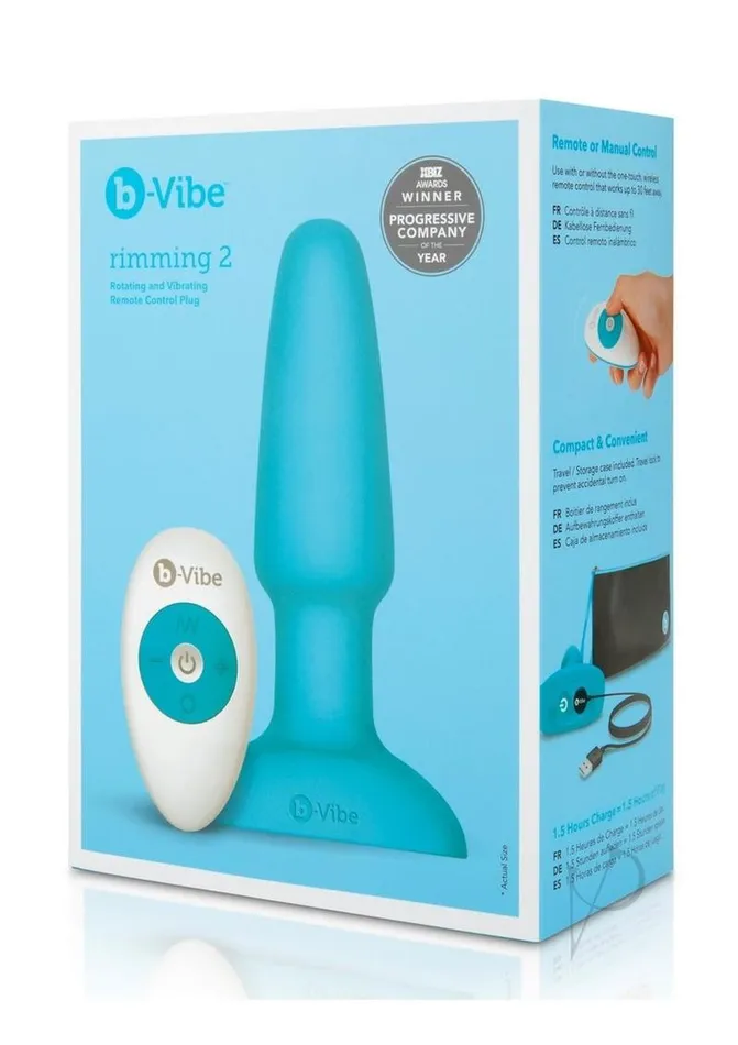 Anal B Vibe BVibe Rimming Plug 2 Rechargeable Silicone Anal Plug Teal