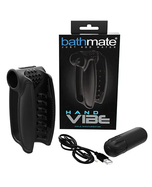 Anal Bathmate Bathmate Hand Vibe Silicone Rechargeable Stroker Black Anal Bathmate Bathmate Hand Vibe Silicone Rechargeable Stroker Black