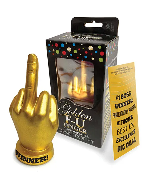 Anal Candyprints Party Golden FU Finger Trophy GoldBlack Anal Candyprints Party Golden FU Finger Trophy GoldBlack