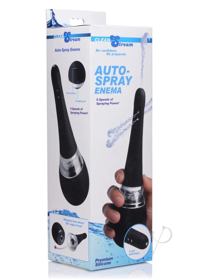 Anal Cleanstream CleanStream Electric AutoSpray Enema Bulb Black