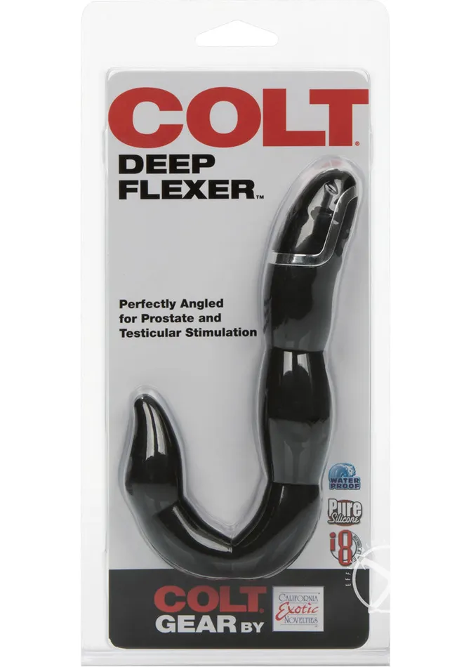 Anal Colt COLT Deep Flexer Silicone Vibrating Prostate Stimulator Black