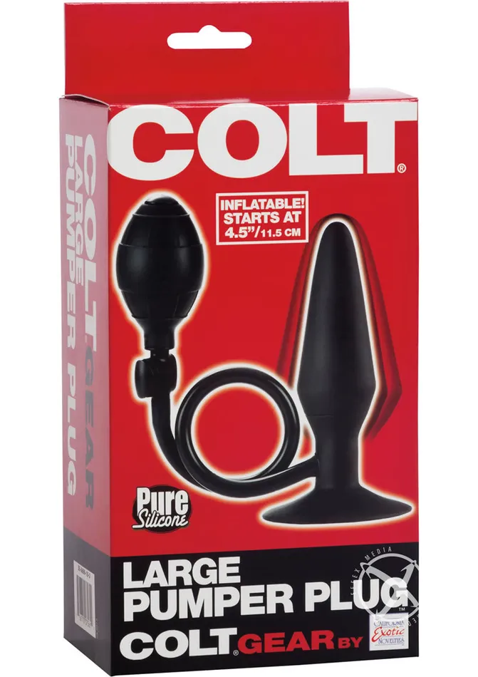 Anal COLT Silicone Large Pumper Plug Butt Plug Black Colt