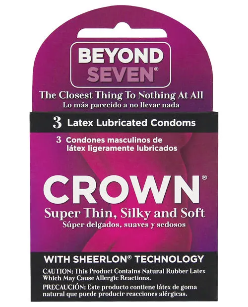 Anal Crown Lubricated Condoms Box of 3 Crown