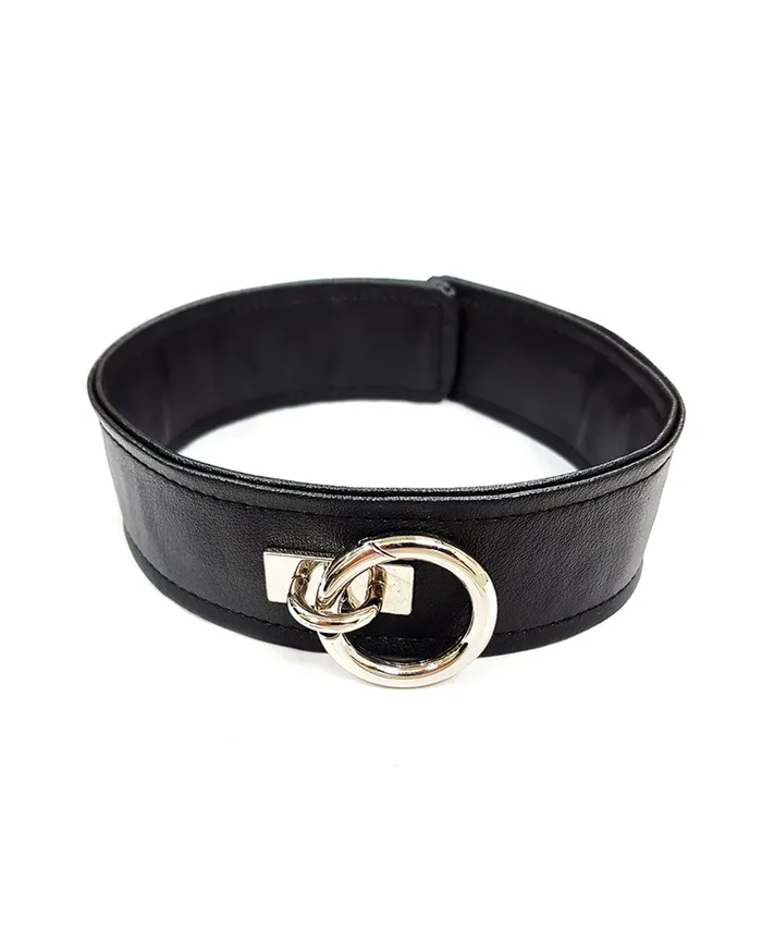 Anal Fetish Play Collar Vegan Leather Black Rouge Anal Fetish Play Collar Vegan Leather Black Rouge