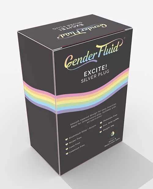 Anal Gender Fluid Excite Plug Silver Gender Fluid
