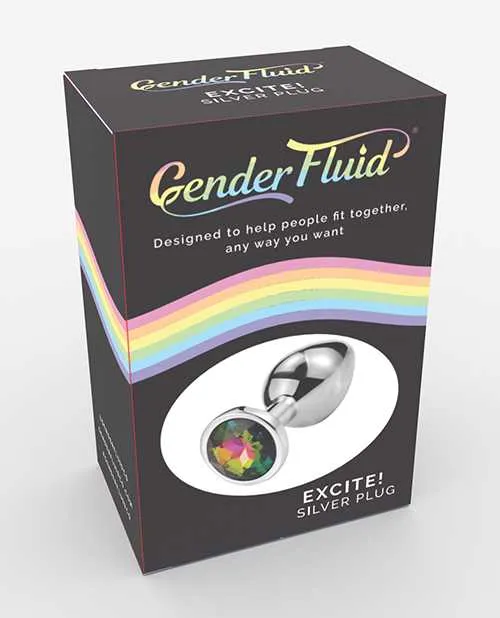 Anal Gender Fluid Excite Plug Silver Gender Fluid Anal Gender Fluid Excite Plug Silver Gender Fluid