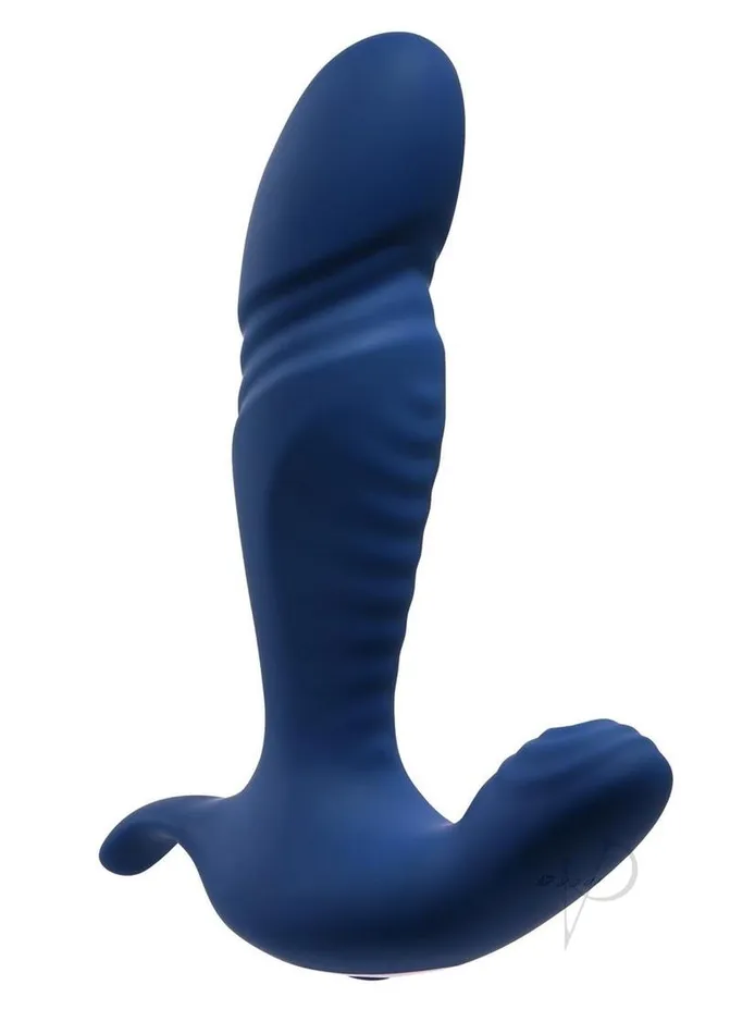 Anal Gender X True Blue Rechargeable Silicone Thrusting Anal Vibrator Blue Gender X