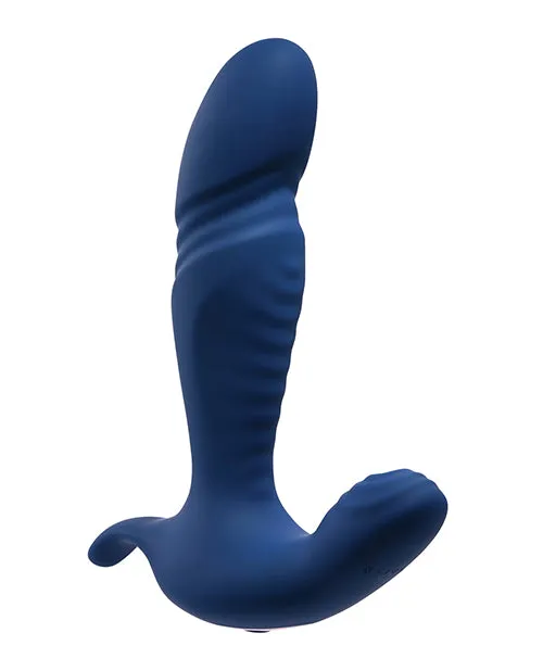 Anal Gender X True Blue Rechargeable Silicone Thrusting Anal Vibrator Blue Gender X