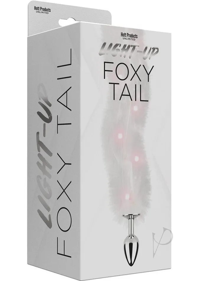 Anal Hott Products Foxy Tail Silicone Butt Plug White