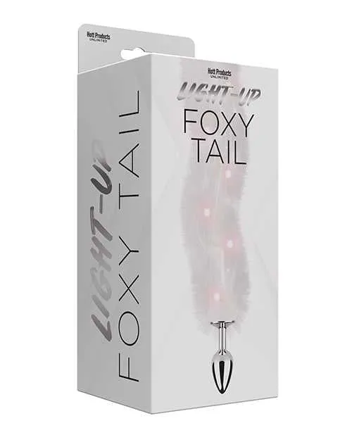 Anal Hott Products Foxy Tail Silicone Butt Plug White Anal Hott Products Foxy Tail Silicone Butt Plug White