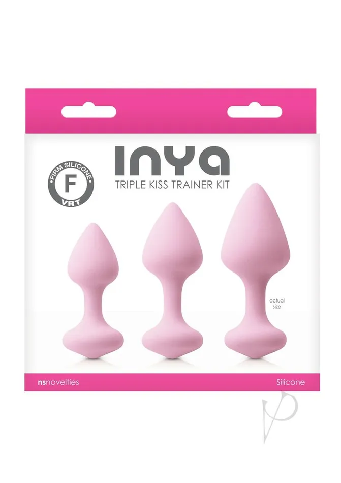 Anal Inya Inya Triple Kiss Trainer Kit Silicone Butt Plugs Pink