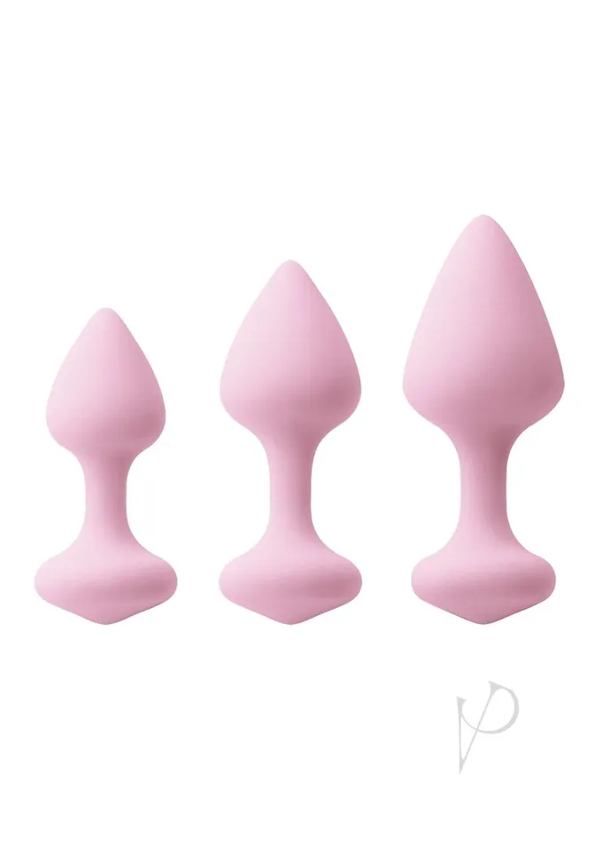 Anal Inya Inya Triple Kiss Trainer Kit Silicone Butt Plugs Pink