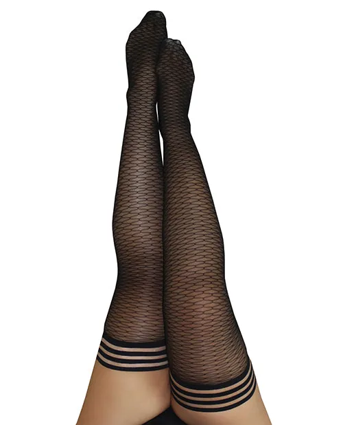 Anal Kixies Kixies Beth Ann Honeycomb Thigh High Black D