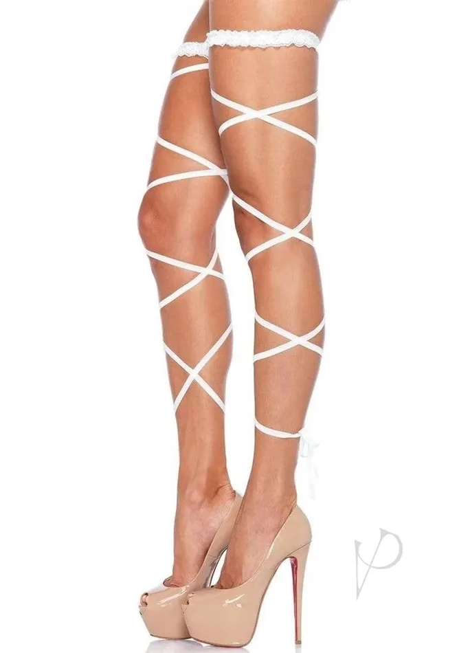 Anal Leg Avenue Leg Avenue Garter Leg Wrap Set OS White