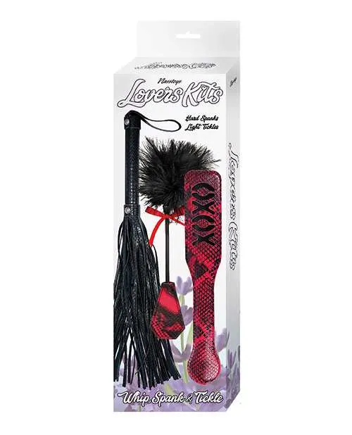 Anal Lovers Kits Whip Tickle and Paddle BlackRed Nasstoys