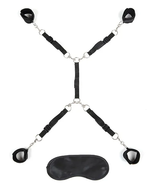 Anal Lux Fetish Bed Spreader Restraint System 7 Piece Set Black Lux Fetish Anal Lux Fetish Bed Spreader Restraint System 7 Piece Set Black Lux Fetish