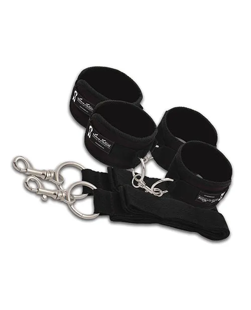 Anal Lux Fetish Bed Spreader Restraint System 7 Piece Set Black Lux Fetish Anal Lux Fetish Bed Spreader Restraint System 7 Piece Set Black Lux Fetish
