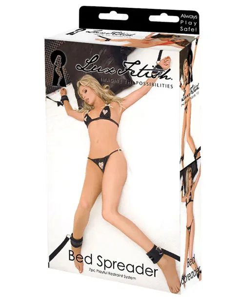 Anal Lux Fetish Bed Spreader Restraint System 7 Piece Set Black Lux Fetish Anal Lux Fetish Bed Spreader Restraint System 7 Piece Set Black Lux Fetish