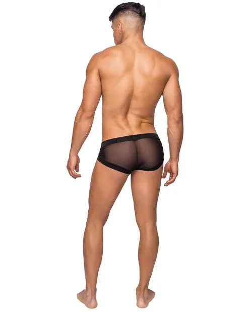 Anal Male Power Hoser Stretch Mesh Micro Mini Short Black SM