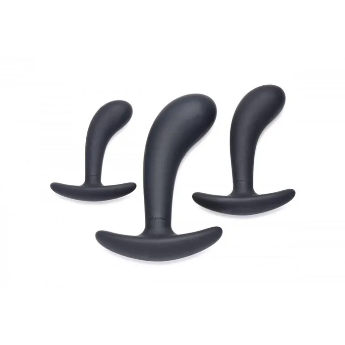 Anal Master Series Dark Delights 3 Piece Curved Silicone Anal Trainer Set