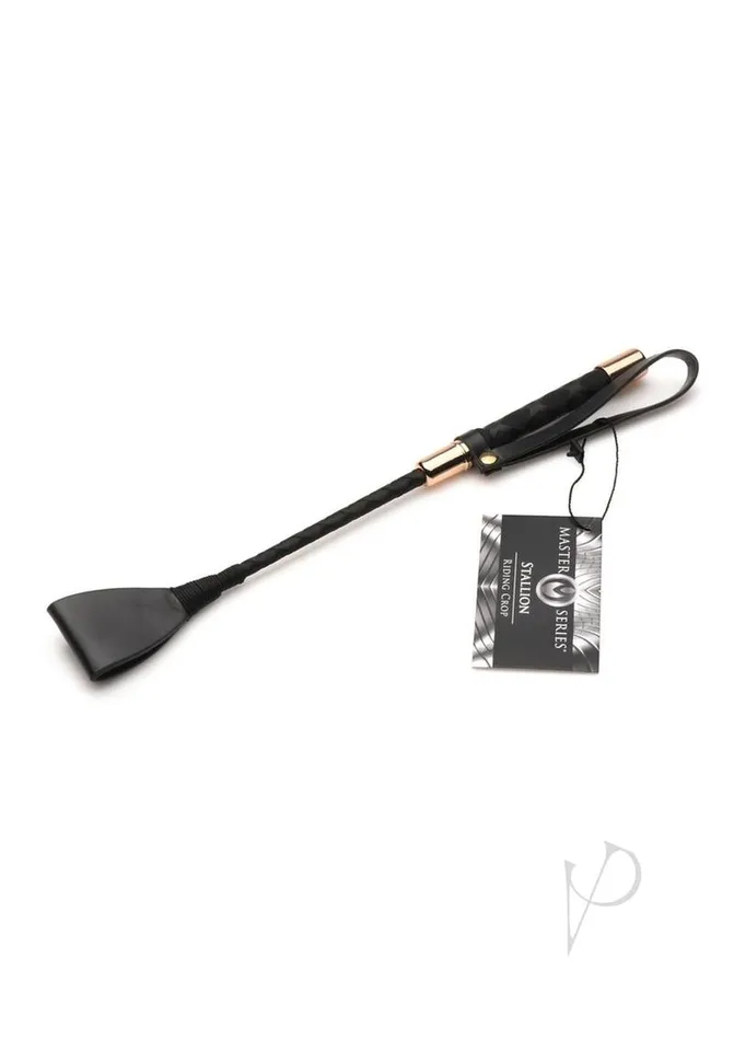 Anal Master Series Master Series Stallion Riding Crop 12in Black