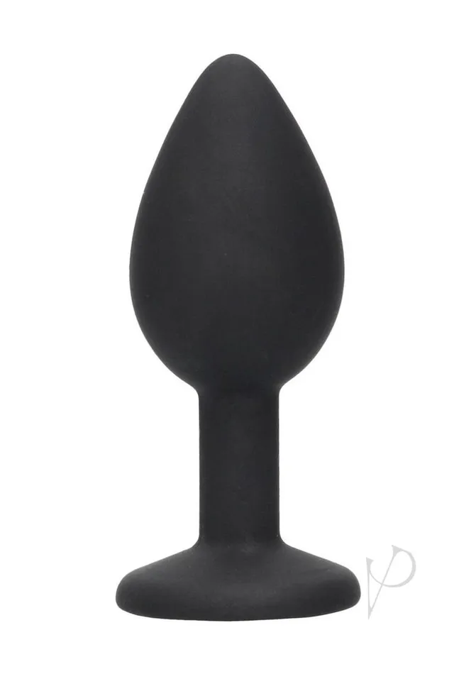 Anal Ouch Ouch Silicone Butt Plug with Removable Jewel Black Anal Ouch Ouch Silicone Butt Plug with Removable Jewel Black