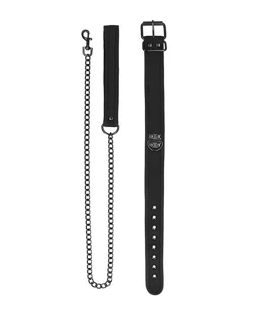 Anal Ouch Shots Ouch Puppy Play Puppy Collar wLeash Black