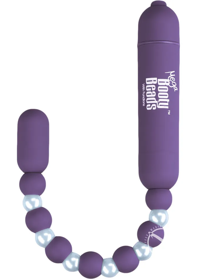 Anal Powerbullet Mega Booty Beads Vibrating Anal Beads Purple