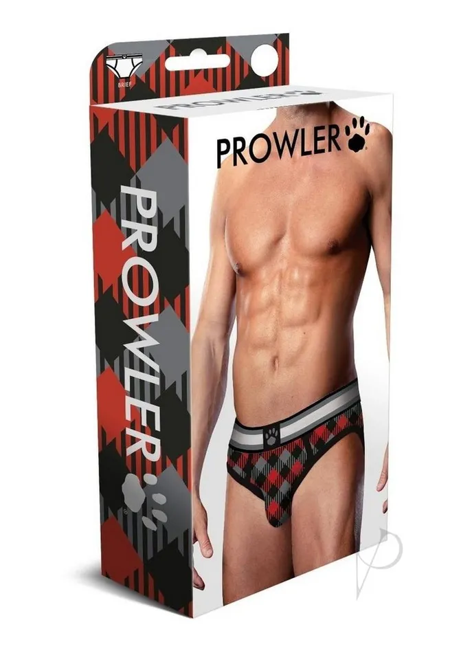 Anal Prowler Prowler Tartan 1 Brief Medium BlackRed