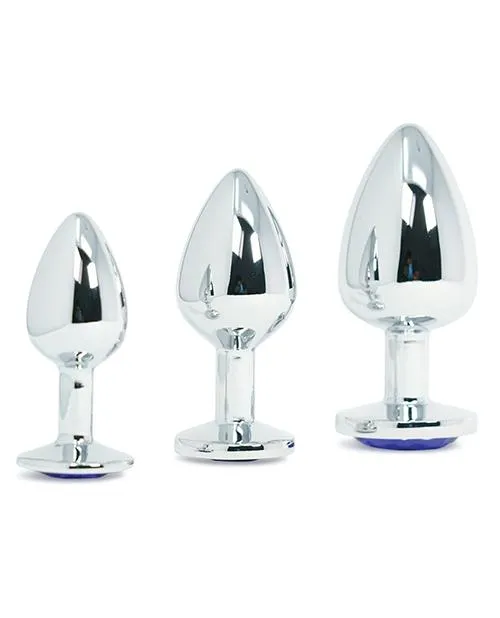 Anal Red Light Erotica Stainless Steel Jeweled Butt Plug