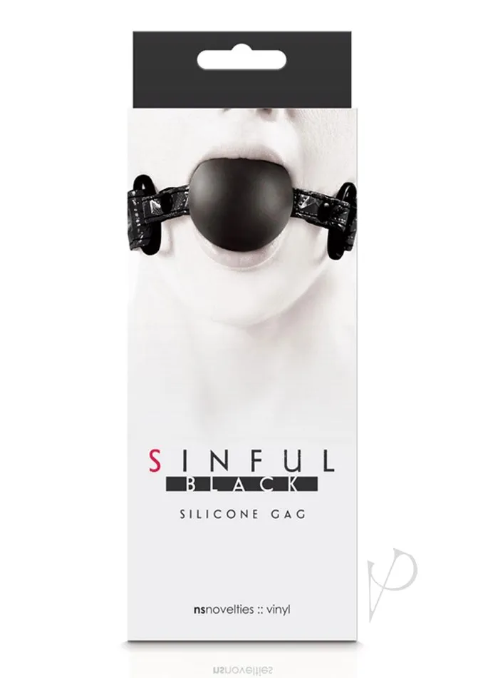 Anal Sinful By Ns Novelties Sinful Silicone Ball Gag Black