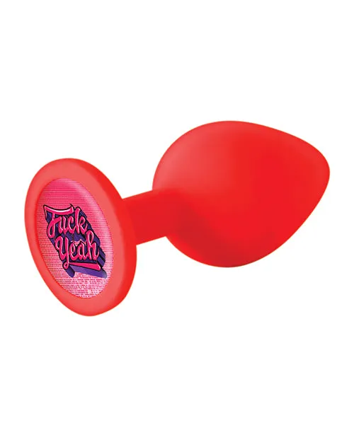 Anal The 9s The 9s Booty Talk Silicone Butt Plug F Yeah Red Anal The 9s The 9s Booty Talk Silicone Butt Plug F Yeah Red