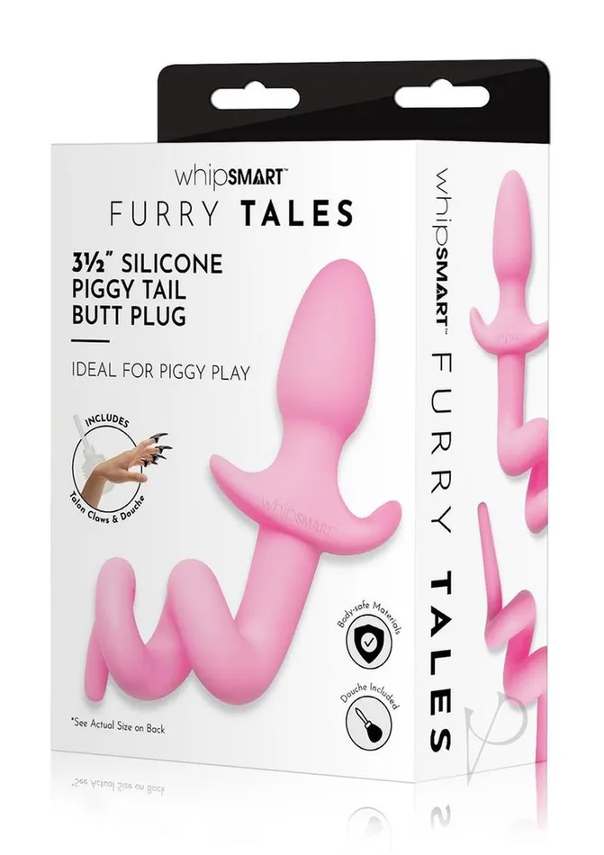 Anal Whipsmart Whipsmart Play Tails Silicone Piggy Tail 3in Pink